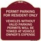 Signmission Parking Permit Permit Parking for Residents Only Vehicles Without Valid Parking Permi, BU-1818-23399 A-DES-BU-1818-23399 - alternate 1
